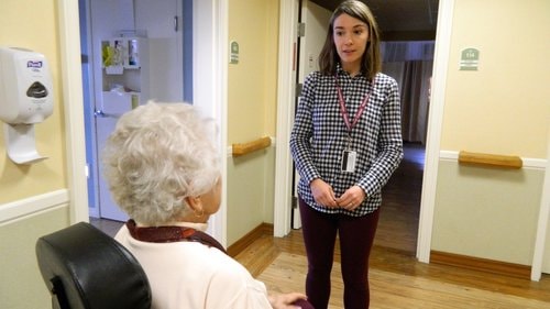 allison lawruk with resident