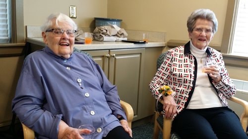 Winnie Reese, Lou's sister, enjoying the celebration with Lou! lou hepschmidt winnie reese