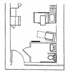 example floorplan of a private skilled care suite