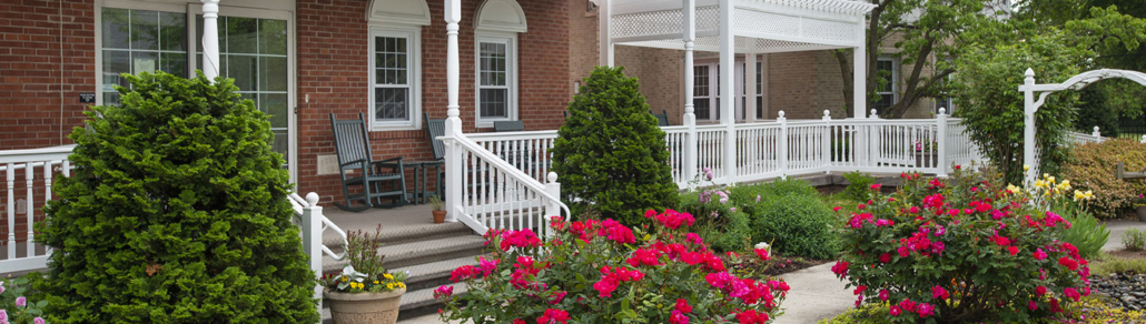 photograph of the garden around homeland center