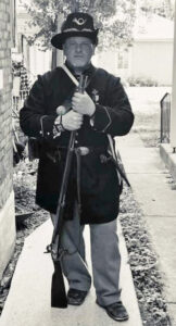 homeland's bryan richards in civil war reenactment attire