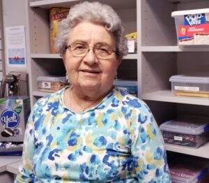 nancy vankirk at the gift shop she volunteers for