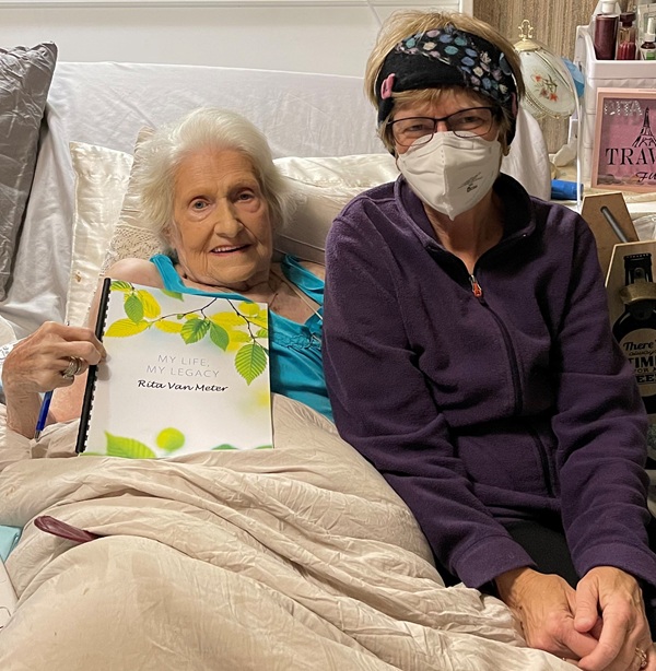 volunteer Kandy Melillo with a contributor to my life my legacy