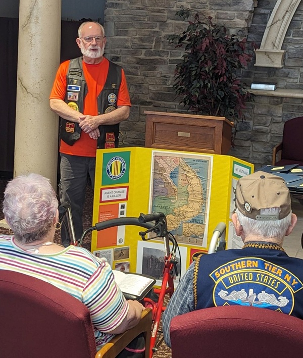 speaker at the veteran appreciation ceremony