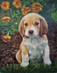 portrait of a puppy painted by Artist A. Wendy Warner