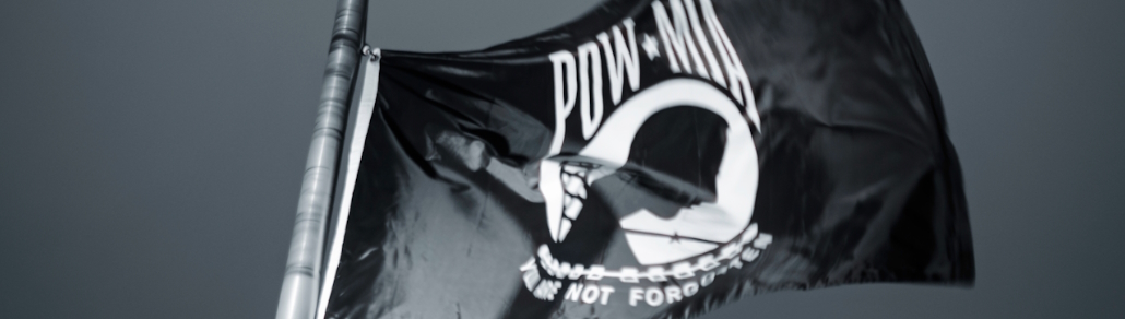 banner featuring a pow-mia flag