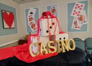 decorative display at casino day