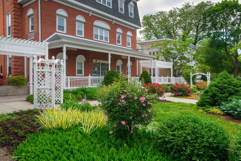 the beautiful gardens outside of homeland center