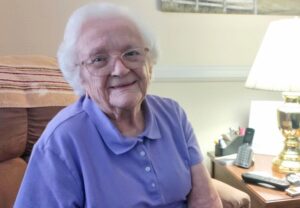 resident kitty deaven smiling in her residence