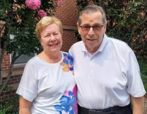 Volunteers Janet and David Young smiling together