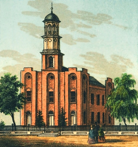 historical drawing of Old Salem Church