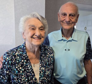 residents helen and james smith inside homeland center