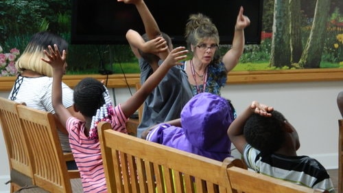 Kids bring their energy to story time