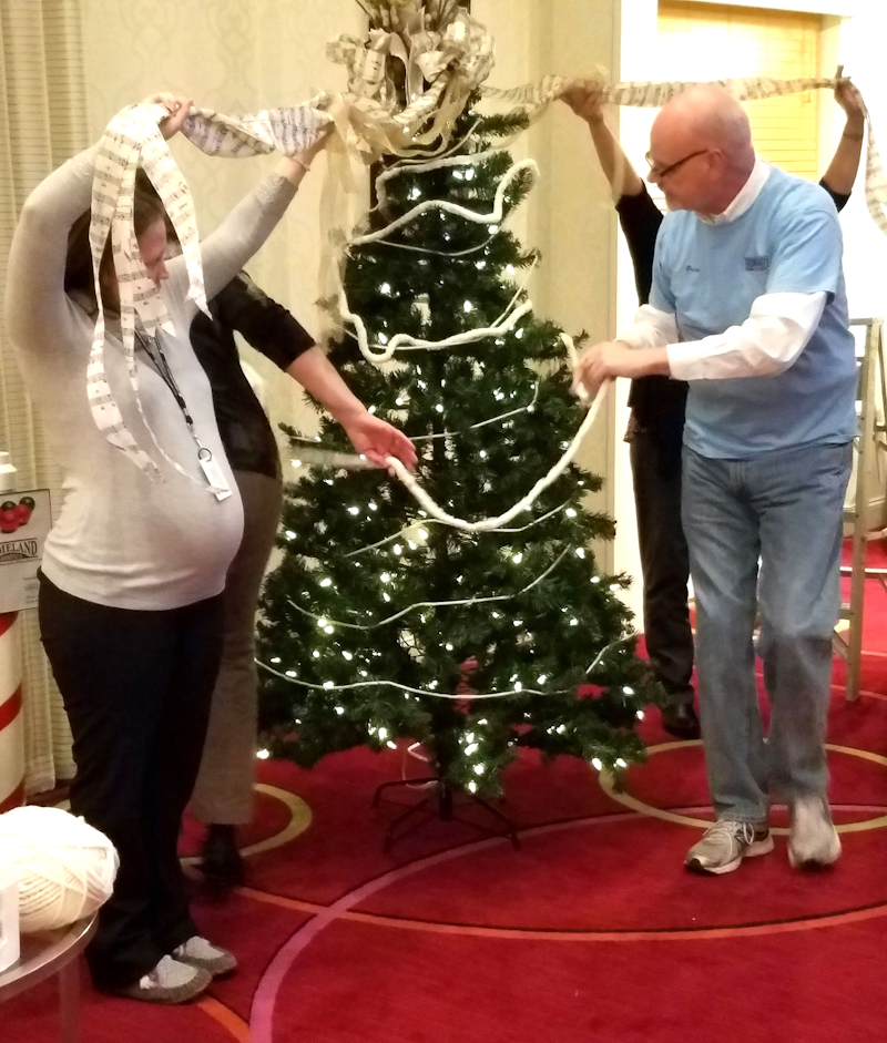 Brian Medkeff-Rose decorating for Christmas